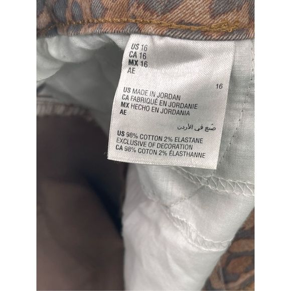 Style & Co Jeans Skinny‎ Leopard Women Size 16 Brown Black High Rise New - Picture 10 of 12